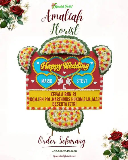 Papan Bunga Pernikahan Karang Brak